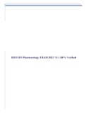 HESI RN Pharmacology EXAM 2022 V1 | 100% Verified