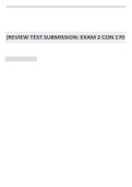 Review Test Submission&colon; Exam 2 CON 170&vert; GRADED SOLUTION 