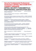 &lpar;SFPDC&rpar; SECURITY FUNDAMENTALS  PROFFESIONAL CERTIFICATION 2023