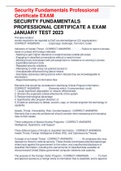 SECURITY FUNDAMENTALS  PROFESSIONAL CERTIFICATE EXAM  JANUARY TEST 2023