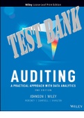 TEST BANK for Auditing: A Practical Approach with Data Analytics 2nd Edition by Laura Davis Wiley, Raymond N. Johnson and Robyn Moroney ISBN-13 978-1119785996. All Chapters 1-16 (Complete Download). 1453 Pages