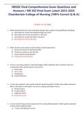 NR302 Final Comprehensive Exam Questions and Answers / NR 302 Final Exam Latest 2023-2024 Chamberlain College of Nursing |100% Correct Q & A|