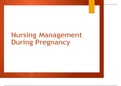 Nursing Management During Pregnancy