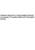 Solutions Manual For Understanding Financial Accounting 3rdCanadian Edition By Christopher Burnley.