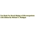 Test Bank For Brock Biology of Microorganisms 15th Edition By Michael T. Madigan.