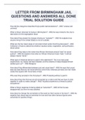 LETTER FROM BIRMINGHAM JAIL QUESTIONS AND ANSWERS ALL DONE TRIAL SOLUTION GUIDE