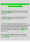 WGU C702 - Forensics and Network Intrusion Exam 2022 &lpar;Verified Answers by Expert&rpar;  Questions Verified With 100&percnt; Correct Answers