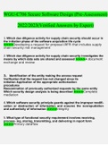 WGU C706 Secure Software Design STUDY BUNDLE &lpar;COMPLETE PACKAGE&rpar; &lpar;2022&sol;2023&rpar; &lpar;Verified Answers&rpar;