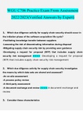 C706 Practice Exam From Assessment&period; Questions Verified With 100&percnt; Correct Answers