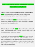 C706 - Secure Software Design&period;Questions Verified With 100&percnt; Correct Answers