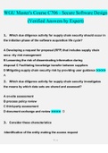 WGU Master's Course C706 - Secure Software Design Questions Verified With 100&percnt; Correct Answers