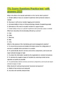 ITIL Exams Questions Practice test &lowbar; with answers-2023