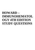 HOWARD – IMMUNOHEMATOLOGY 4TH EDITION STUDY QUESTIONS