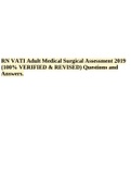 RN VATI Adult Medical Surgical Assessment 2019 (100% VERIFIED & REVISED) Questions and Answers.