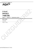A-level PHYSICS 7408&sol;3BC Paper 3 Section B Engineering physics&lbrack;DOWNLOAD TO PASS&rsqb;