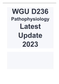 WGU D236 Pathophysiology Latest Update 2023.