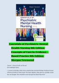 Essentials of Psychiatric Mental Health Nursing 8th Edition Concepts of Care in Evidence - Based Practice 8th Edition Morgan Townsend