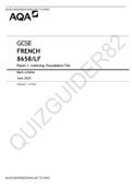 GCSE FRENCH 8658/LF Paper 1 Listening Foundation Tier[DOWNLOAD TO PASS]