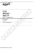 GCSE BIOLOGY 8461/1F Paper 1 Foundation Tier[DOWNLOAD TO PASS]