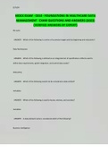 MOCK EXAM - C810 - FOUNDATIONS IN HEALTHCARE DATA MANAGEMENT EXAM QUESTIONS AND ANSWERS &lpar;2023&rpar; &lpar;VERIFIED ANSWERS BY EXPERT&rpar;