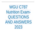 (answered) WGU C787 Nutrition Exam- QUESTIONS AND ANSWERS 2023