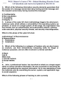 WGU Master's Course C701 - Ethical Hacking &lpar;Practice Exam 124 Questions and Answers&rpar;&semi;Updated on 2023-01-16