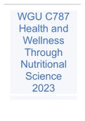 WGU C787 Health and Wellness Through Nutritional Science 2023