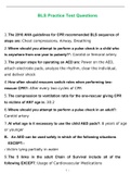 BLS Practice Test Questions and Answers 20221/2022 Update