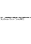 BUS 120 Graded Exam &num;4 &lpar;Full &Revised&rpar; 100&percnt; Questions and Answers Updated 2023&period;
