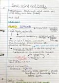 Soul, Mind and Body summary notes for AS/A2 Philosophy and Ethics 