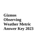 Gizmos Observing Weather Metric Answer Key 2023