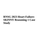 RNSG 2023 Heart Failure&colon; SKINNY Reasoning 1 Case Study