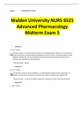 Walden University NURS 6521 Advanced Pharmacology Midterm Exam 5