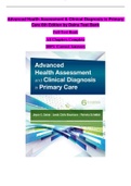Test Bank for Advanced Health Assessment & Clinical Diagnosis in Primary Care 6th Edition Dains (Full test bank, 100% Correct Answers)