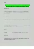 C810 - DATA MANAGEMENT- ALL SETS EXAM QUESTIONS AND ANSWERS &lpar;2023&rpar; &lpar;VERIFIED ANSWERS BY EXPERT&rpar;