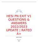 HESI PN EXIT V1 QUESTIONS & ANSWERS 2022/2023 UPDATE | RATED A+