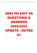 HESI PN EXIT V6 QUESTIONS & ANSWERS 2022/2023 UPDATE | RATED A+