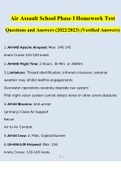 Air Assault School Phase I Homework Test Questions and Answers (2022/2023) (Verified Answers)