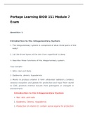  Portage Learning BIOD 151 Module 7 Exam