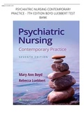PSYCHIATRIC NURSING CONTEMPORARY PRACTICE By BOYD LUEBBERT - 7TH EDITION &lpar;QUESTION & ANSWERS&rpar; TEST BANK 2023
