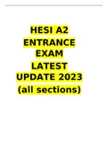 HESI A2 ENTRANCE EXAM LATEST UPDATE 2023 (all sections)