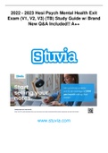 2022 - 2023 Hesi Psych Mental Health Exit Exam &lpar;V1&comma; V2&comma; V3&rpar; &lpar;TB&rpar; Study Guide w&sol; Brand New Q&A Included&excl;&excl; A&plus;&plus;
