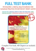 Test Bank for Psychiatric & Mental Health Nursing for Canadian Practice 4th Edition by Wendy Austin Chapter 1-35 Complete Guide