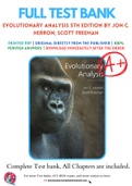 Test Bank for Evolutionary Analysis 5th Edition by Jon C. Herron; Scott Freeman Chapter 1-20 Complete Guide