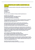 ANCC GERONTOLOGY SAMPLE QUESTIONS AND ANSWERS&comma; COMPLETE SOLUTION