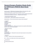 General Surgery Rotation Study Guide for EOR Exam (PANCE) Best Study Guide