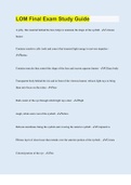 LOM Final Exam Study Guide &vert; 110 Questions with 100&percnt; Correct Answers &vert; Verified &vert; Updated 2023