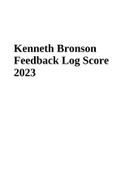 Kenneth Bronson Feedback Log Score 2023 &lpar;NURS MISC&rpar;