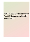 MATH 533 Course Project Part C Regression Model Keller 2023