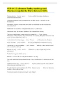 NUR-641E Advanced Pathophysiology and Pharmacology for the Nurse Educator Q&A